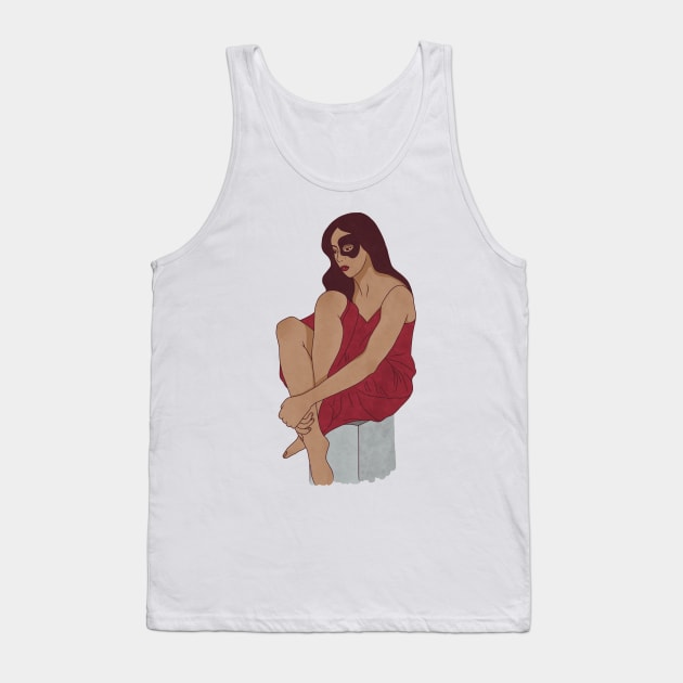 Girl in red Tank Top by Magic Inside